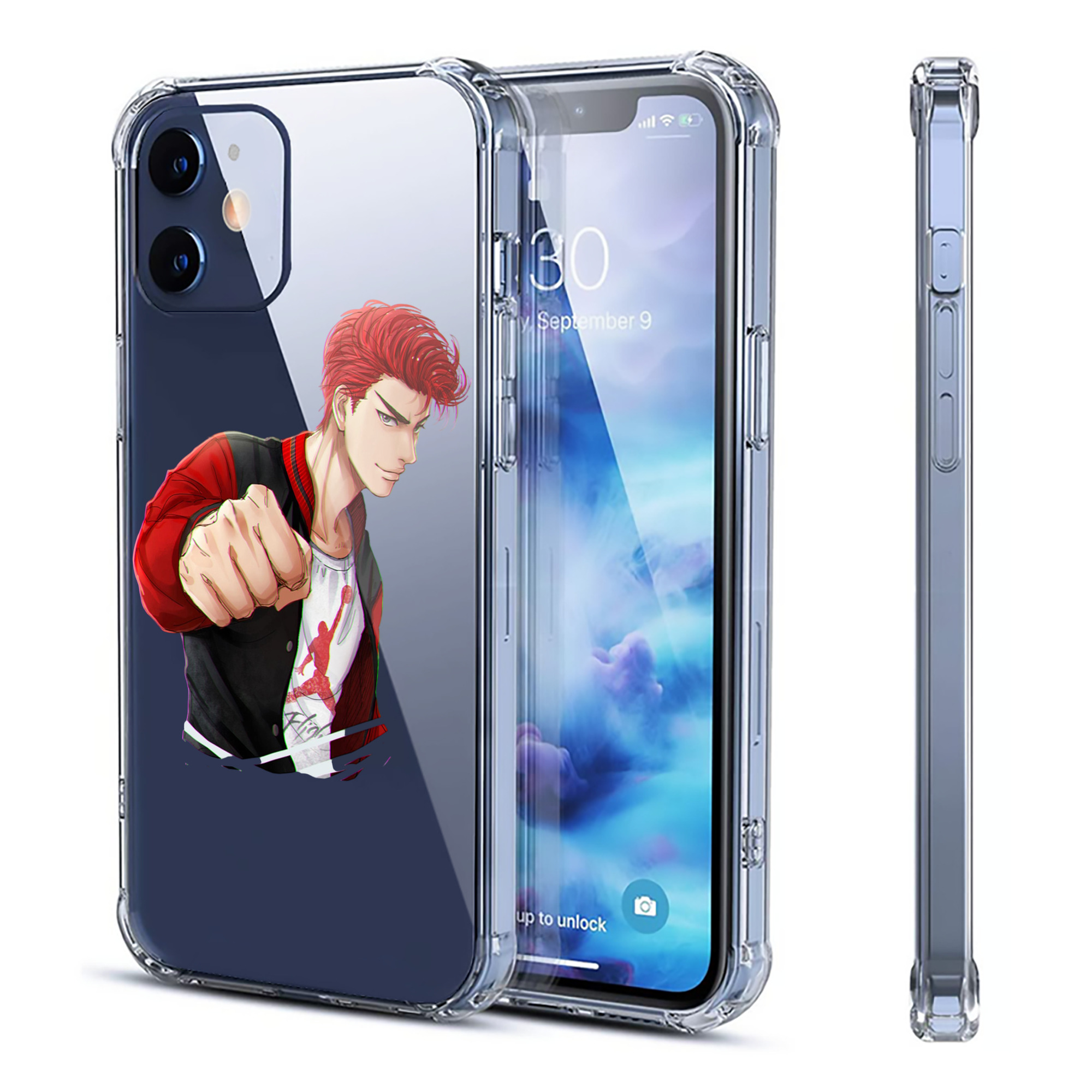 （画像用） SLAM DUNK／スラムダンク 【iPhone 12シリーズ対応】透明スマホケース（クリアソフトケース）